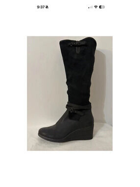 Nwt UGG Lesley 1005266 Black Waterproof Suede Knee High Boots Women’s 10